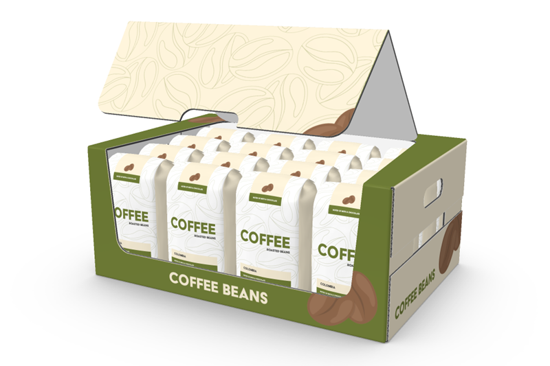 Shelf Ready Packaging Half Open